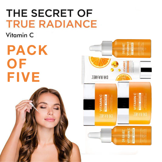 Vitamin C Skincare Set – 5-in-1 Brightening & Anti-Aging Face Serum, Day Cream, Night Cream, Cleanser, Toner