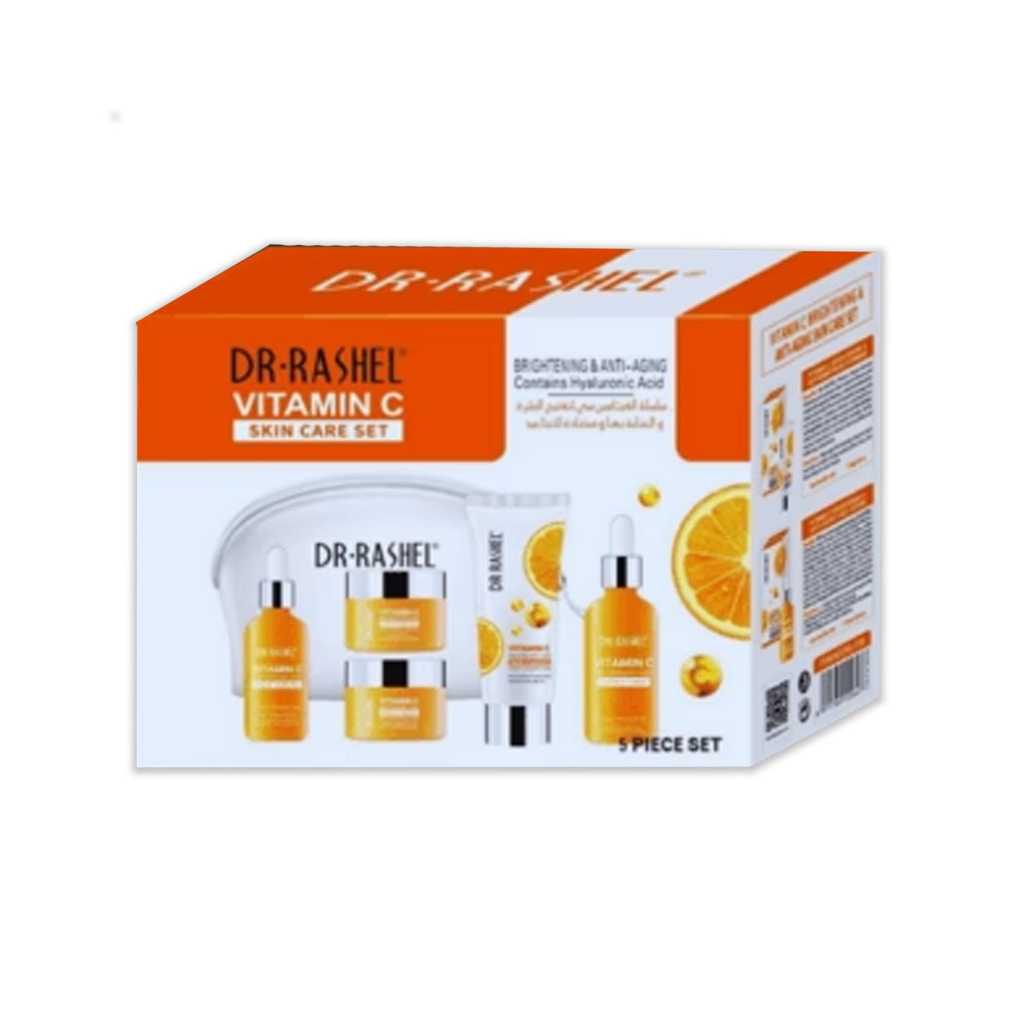 Vitamin C Skincare Set – 5-in-1 Brightening & Anti-Aging Face Serum, Day Cream, Night Cream, Cleanser, Toner