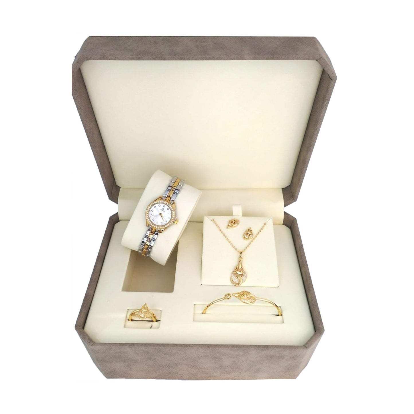 Tamam Glam Women's Luxury Gift Box – Elegant Jewelry Set with Watch - Perfect Gift for Birthdays, Anniversaries, or Special Occasions